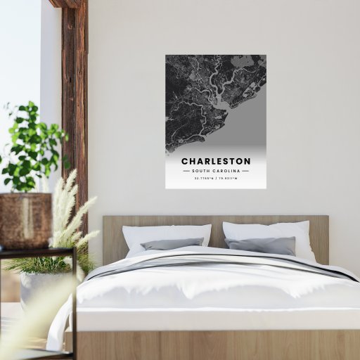 Charleston in Dark Poster - Street Map 2