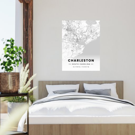 Charleston in Light Poster - Street Map 2