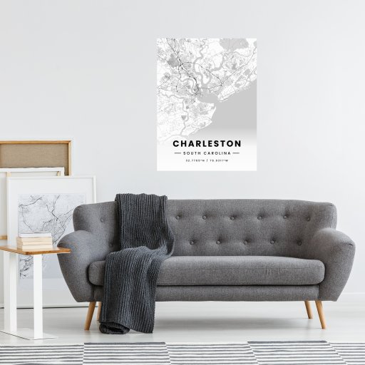 Charleston in Light Poster - Street Map 3