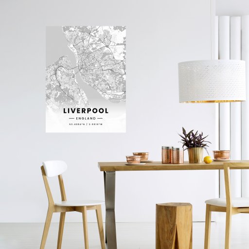 Liverpool in Light Poster - Street Map 6