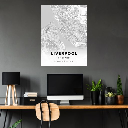 Liverpool in Light Poster - Street Map 5