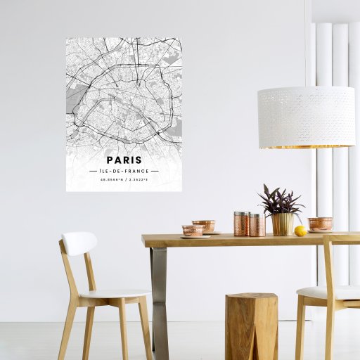 Paris in Light Poster - Street Map 6