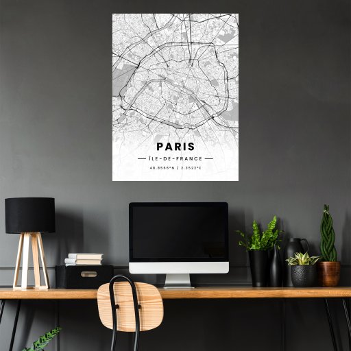 Paris in Light Poster - Street Map 5