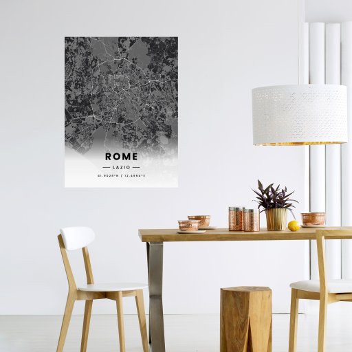 Rome in Dark Poster - Street Map 6