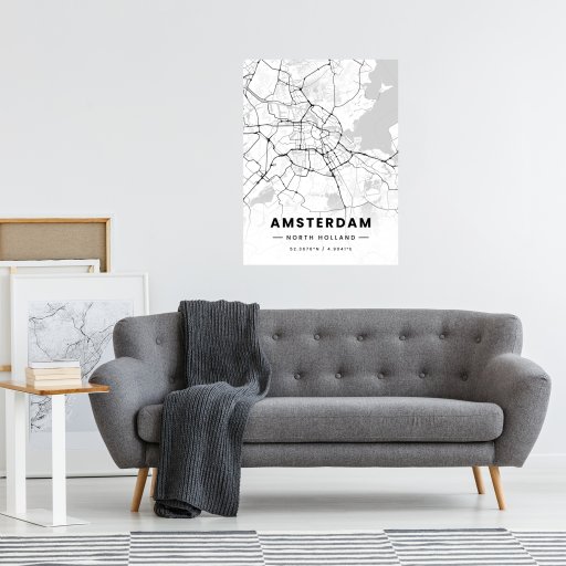 Amsterdam in Light Poster - Street Map 3