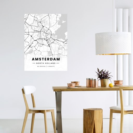 Amsterdam in Light Poster - Street Map 6