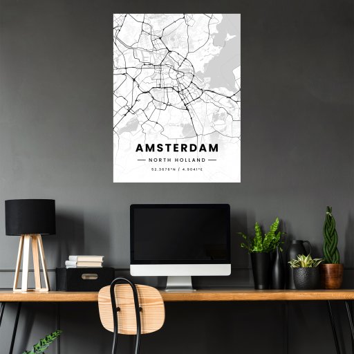 Amsterdam in Light Poster - Street Map 5