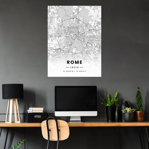 Rome in Light Poster - Street Map 5