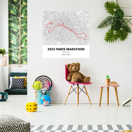2023 Paris Marathon Poster - Route Map 4