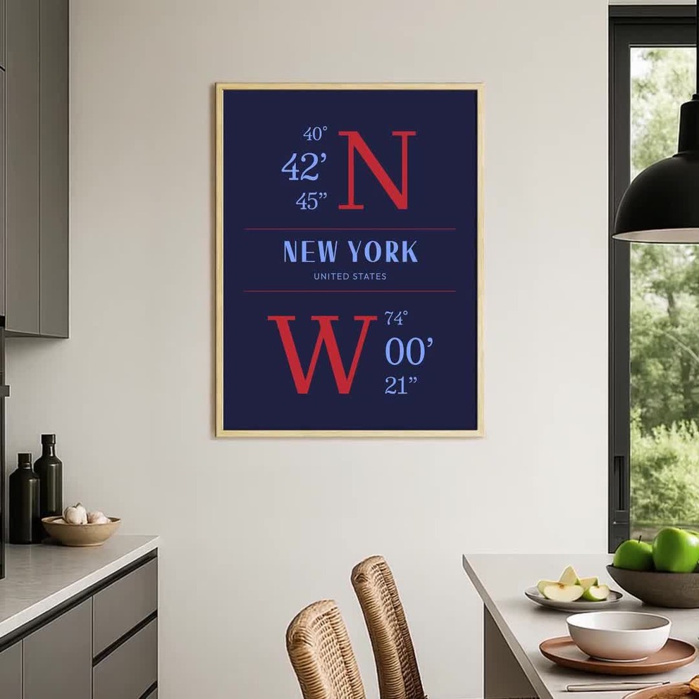 New York City Coordinates Poster - Custom Design by You