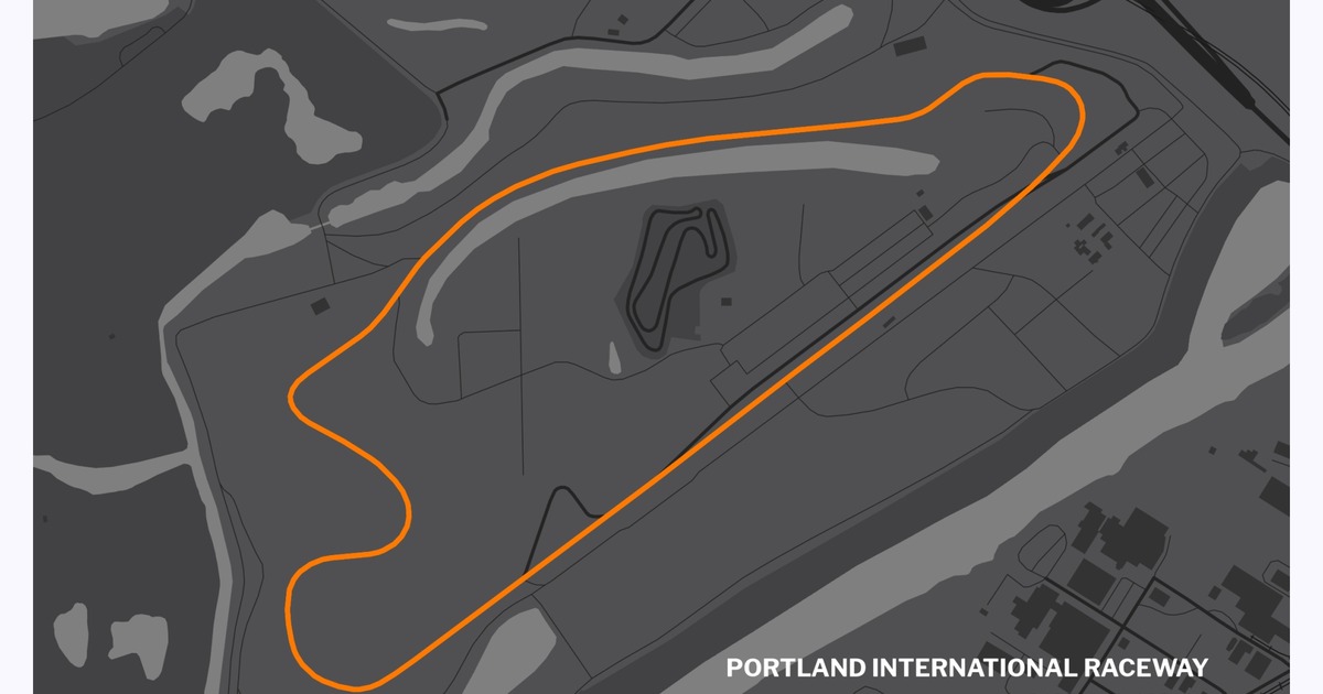 Portland Raceway Stand Pview Portland International Raceway Poster - Track Map - Custom Design by You