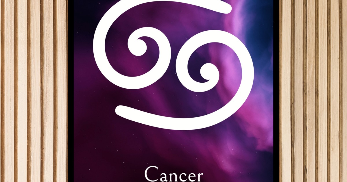 Customizable Cancer Sign Cancer in Curvy Print - Custom Zodiac Sign Poster - Custom Design by You