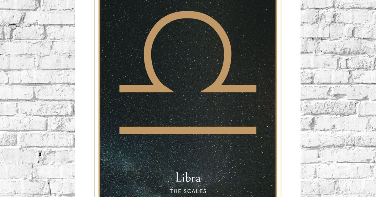 Libra in Simple Sharp Print - Custom Zodiac Sign Poster - Custom Design ...