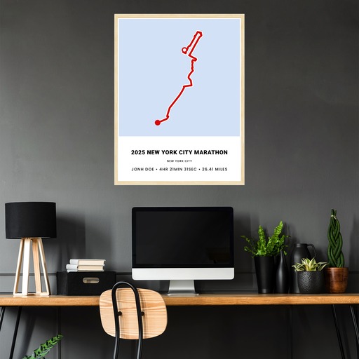 Minimalist 2025 New York City Marathon Poster Custom Design by You