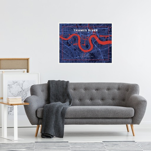 Thames River through London in High Energy Poster 5