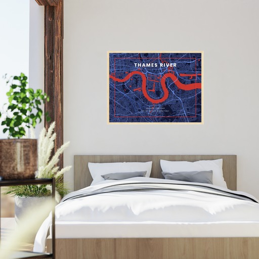 Thames River through London in High Energy Poster 6