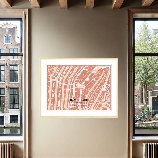 Dam Square Poster - Street Map 2