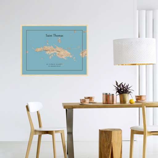 Island of St Thomas Map Poster - Street Map 3
