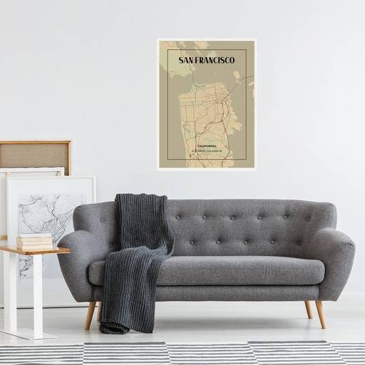 San Francisco in Vintage Poster - Street Map 5