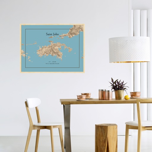 Island of St John Map Poster 3