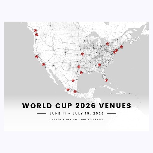 World Cup 2026 Venues Poster Street Map Custom Design By You Artwork 154e2bf7 31b9 48d7 A564 1 1 
