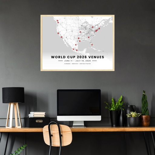 World Cup 2026 Venues Poster - Street Map 3