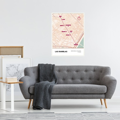 Las Ramblas Poster - Street Map 5