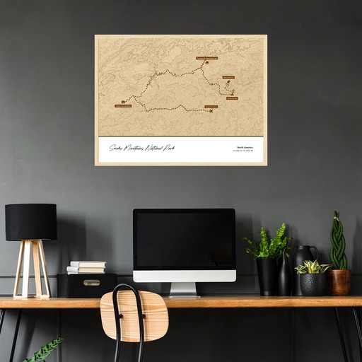 Trip to Smoky Mountains National Park Poster - Topo Map 4