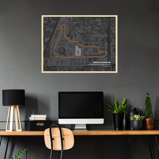 Mexican Grand Prix Poster - Track Map 3