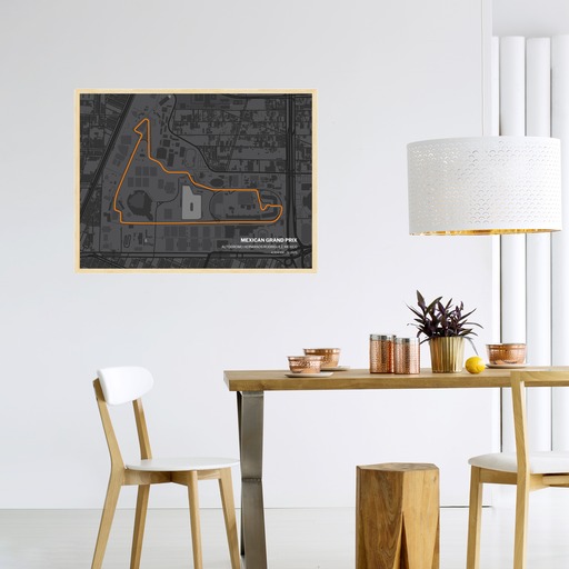 Mexican Grand Prix Poster - Track Map 4