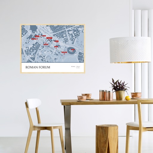 Roman Forum Poster - Street Map 4