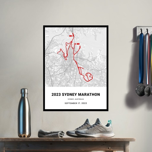 2023 Sydney Marathon Poster - Route Map 3