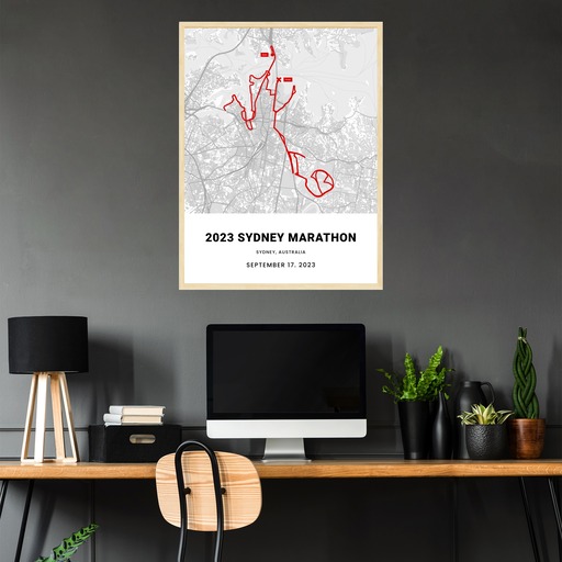 2023 Sydney Marathon Poster - Route Map 4