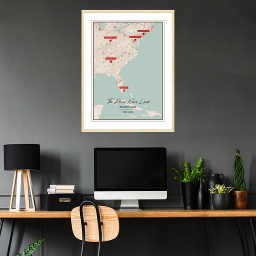 The Places We Lived In Poster - Street Map 4