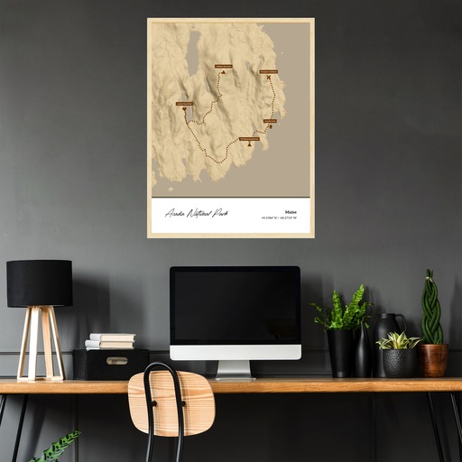 Our Trip to Acadia National Park Poster - Topo Map 4