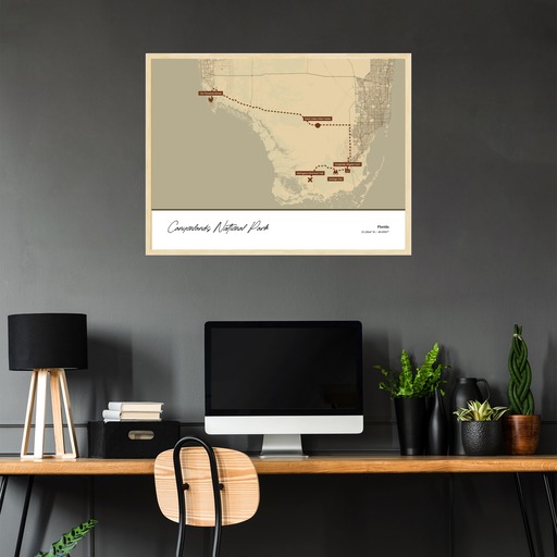 Our Trip to Everglades National Park Poster - Topo Map 4