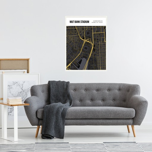 Baltimore Ravens Stadium Poster - Street Map 6