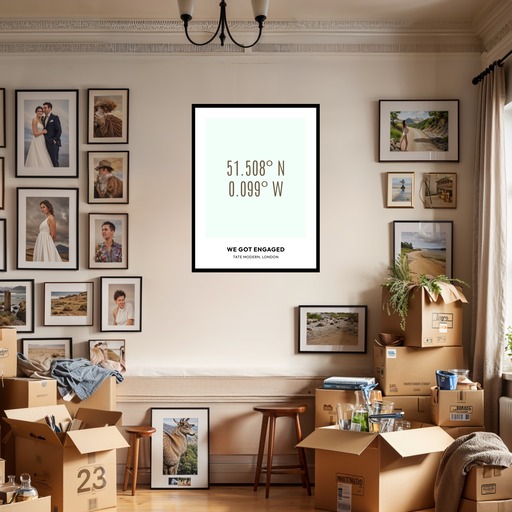Where We Got Engaged Poster - Coordinates 3