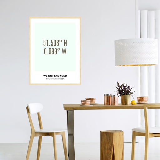 Where We Got Engaged Poster - Coordinates 5