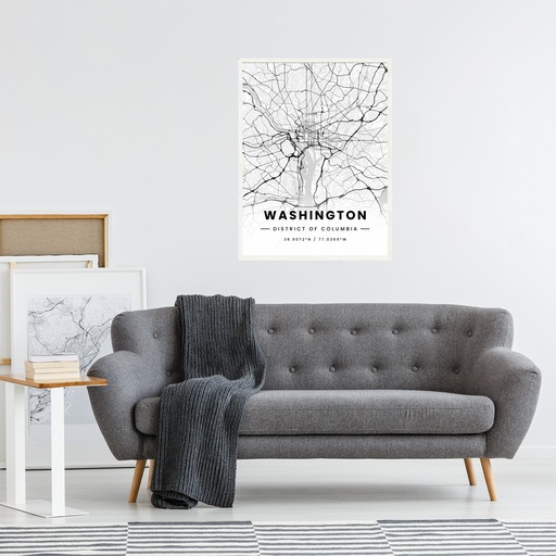 Washington D.C. in Light Poster - Street Map 5