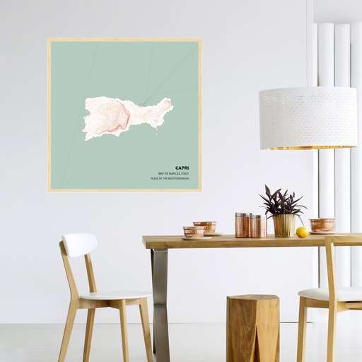 Island of Capri Poster - Street Map 3