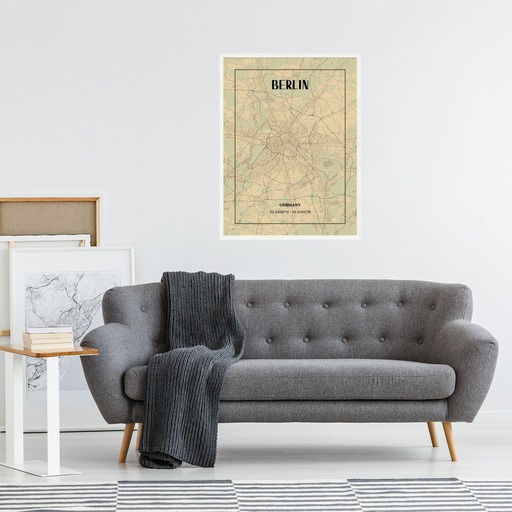 Berlin in Vintage Poster - Street Map 5