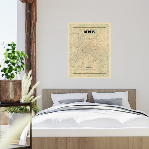 Berlin in Vintage Poster - Street Map 6