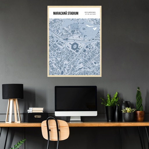 Maracanã Stadium Poster - Street Map 3