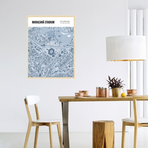 Maracanã Stadium Poster - Street Map 4