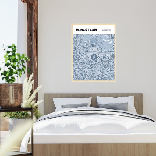 Maracanã Stadium Poster - Street Map 6