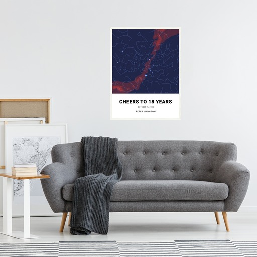 18th Birthday Poster - Celestial Map 4