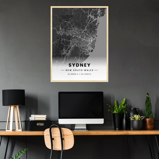 Sydney in Dark Poster - Street Map 3