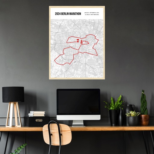 2024 Berlin Marathon Poster - Route Map 4