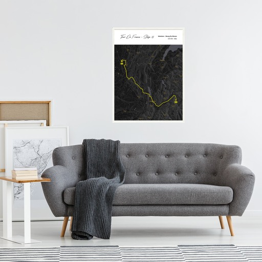 2023 Tour de France Stage 18 Poster - Route Map 5
